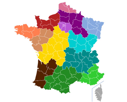 Le rôle des régions françaises